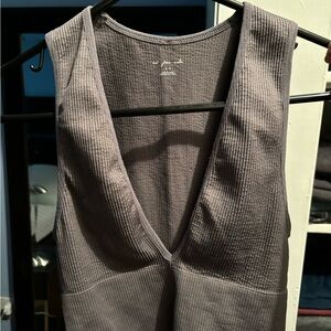 Free People Deep plunge vneck tank